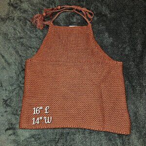 525 AMERICA Born in BKLYN Terracotta Knit Halter Top SIZE SMALL BRAND NEW